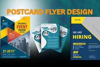 create professional business flyer pamphlets brochure and postcard design