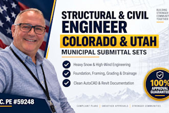 be your structural and civil engineer for colorado and utah submittal sets