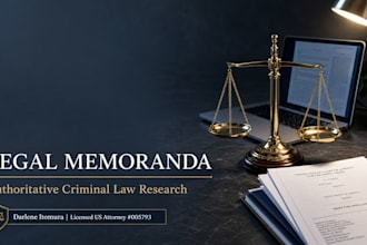 write an authoritative legal memorandum for criminal matters