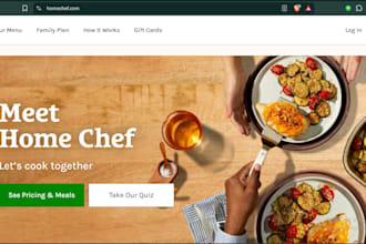 create meal prep shopify store, meal prep delivery website seafood store