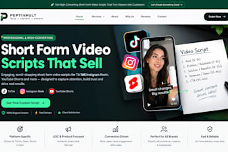 high converting short form video scripts for tiktok, reels and youtube shorts