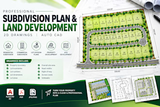design a detailed lot subdivision plan campground and land development layout