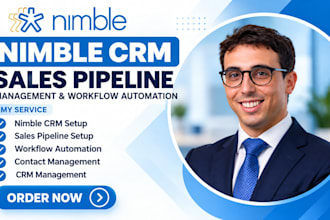 setup nimble CRM sales pipeline management workflow automation