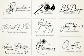 design a signature logo design and branding kit
