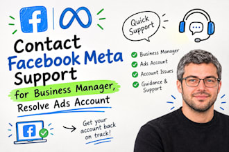 contact facebook meta support for business manager, resolve ads account