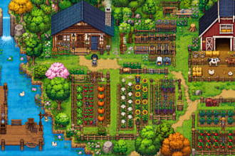 design tile map pixel art tileset rpg maker sprite sheet platformer top down