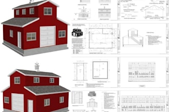 create barndominium, pole barn and garage plans with 3d models
