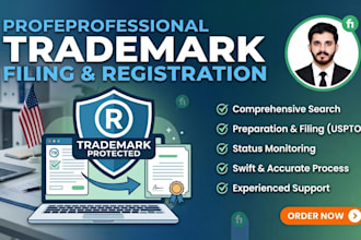 file your uspto trademark application and help in registration