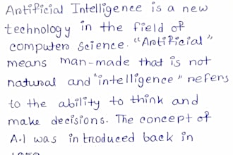 offering neat and clear handwriting