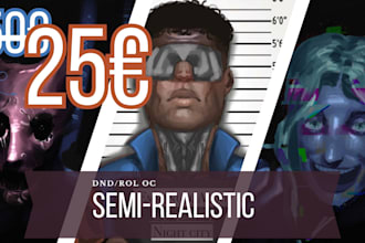 draw a bust up of your dnd or oc for character sheets