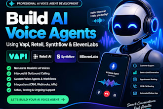 build ai voice agents using vapi, retell, synthflow and elevenlabs