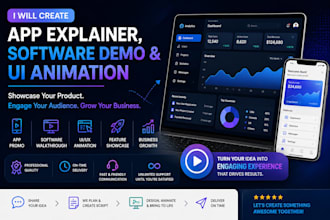 create a modern app promo UI animation