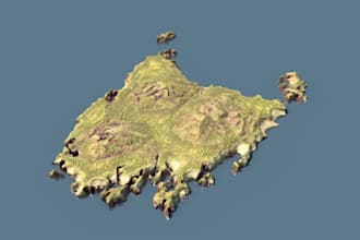 create a 3d terrain map, unity terrain map  and game scene