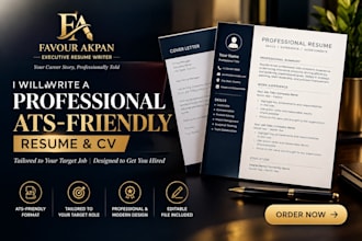 write an ats friendly executive resume and CV