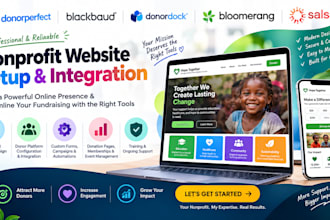 design nonprofit website setup donorperfect blackbaud donordock bloomerang salsa