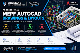 create professional mepf autocad drawings and layouts