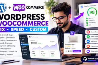 fix, customize and speed up your wordpress woocommerce website