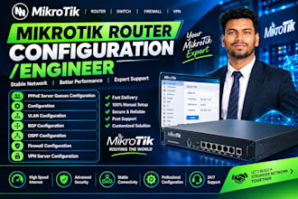 configure your network system and mikrotik or cisco router