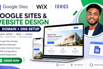 design google sites, wix, ionos websites and connect your domain and dns