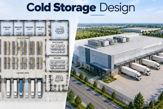 design cold storage warehouse architecture refrigeration facility layout plan