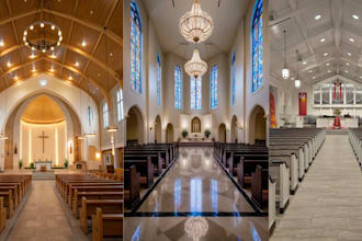 3d church design and 3d rendering for modern church interior projects