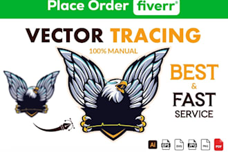 redraw, vectorize, convert logo or graphic to vector