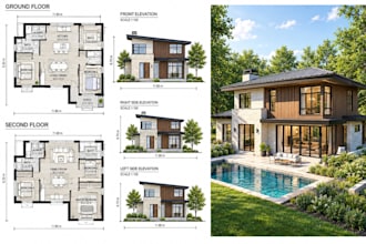 2d autocad architectural floor plan walkthrough or 3d real estate house drawing