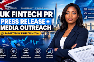 write and distribute UK fintech press release with fintech media outreach