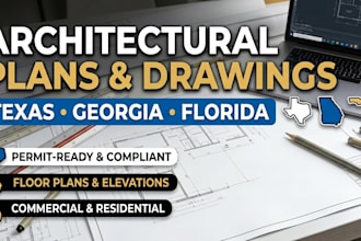 do texas georgia florida architectural drawing plan stamp