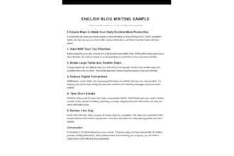 write clear and engaging content in english