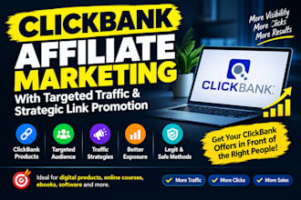 promote affiliate websites with link promotion, affiliate marketing and traffic