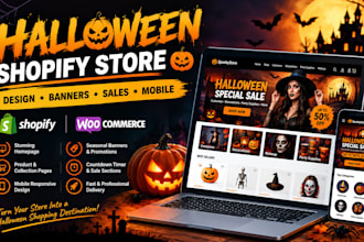 design halloween shopify woocommerce redesign ecommerce dropship website store