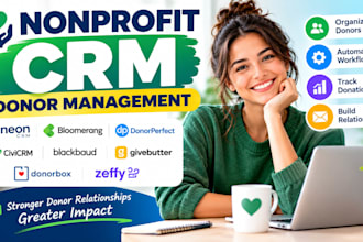 setup nonprofit CRM donor management neon CRM bloomerang donorperfect