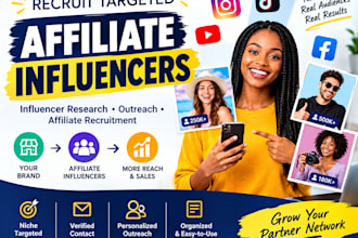 recruit targeted affiliate influencers for your marketing program