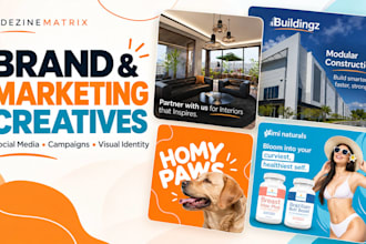 manage your brand, marketing creatives and social media