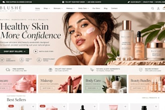 skincare website beauty website skincare shopify store makeup cosmetic website