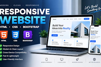 build a responsive HTML CSS bootstrap website