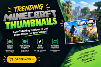 make trending minecraft thumbnails for your videos