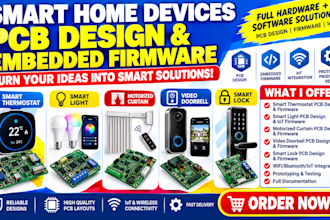 do smart thermostat, lighting curtain video doorbell smart lock pcb iot firmware