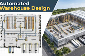 create automated warehouse architecture layout smart logistics facility design