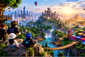 build detailed roblox cities, towns, streets, buildings and game worlds