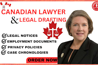 draft legal notices, demand letters, and legal opinions as canadian lawyer