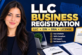 register llc, corporation, ltd, llp, dba, ein, business license and company