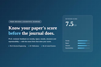 peer review your research paper and score it with expert feedback