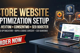 setup store website optimization applications via hextom consentmo SEO booster