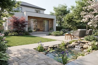 create 3d patio design and photorealistic backyard rendering for your space