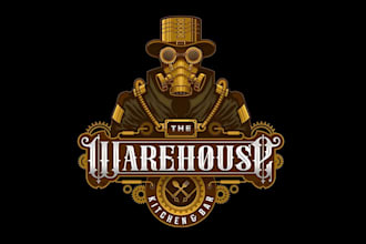 provide awesome steampunk logo design for your brand