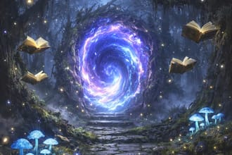design a magical fantasy book cover