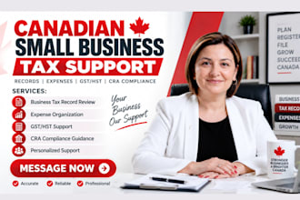 prepare canadian small business tax records, expense review and cra compliance