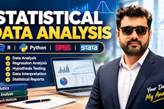 perform statistical data analysis using r, python, spss and stata